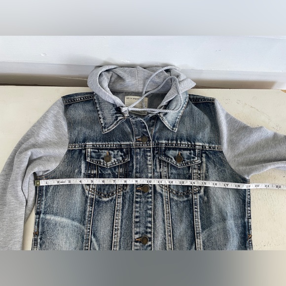 Life In Progress Hooded Jean Jacket with Hoodie Sleeves - Picture 5 of 8